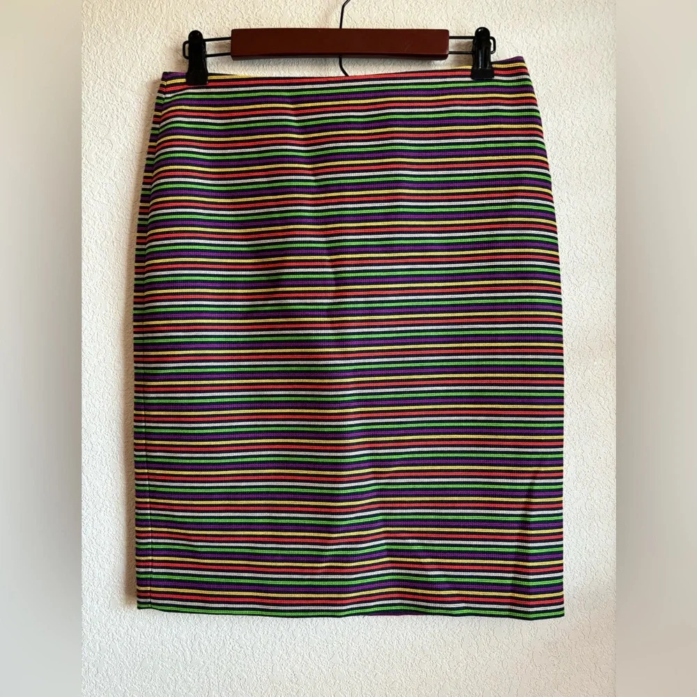 NWOT Talbots Multicolor Striped Pencil Skirt - Picture 6 of 9